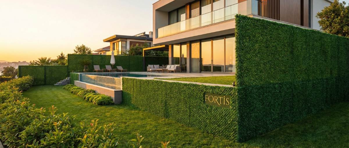 Artificial grass fence